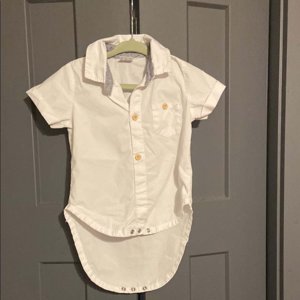 Kids White Short Sleeve Shirt